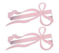 TOYANDONA Crochets Muraux en Métal Rose en Forme de Nœud Design Élégant et Décoratif Lot de 2 Faciles à Installer, Adaptés pour Porte de 1,77 Pouce, pour Salon et Salle de Bain