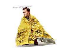TOYANDONA de Réfléchissante de Secours Portable pour Randonnée Escalade et Camping Protection Hypothermie Intempéries Doré