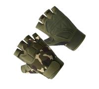 TOYANDONA de Sport Demi-Doigts Antidérapants pour Cyclisme Homme Respirants Rembourrés et Confortables Tactiques Verts Camouflage pour Fitness et Activités Extérieures