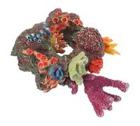 TOYANDONA Décoration Aquarium Récif Corallien Résine Sécurisée Ornement Paysage pour Aquarium Eau Douce et Salée