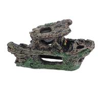 TOYANDONA Décoration Aquarium Résine Abri Creux Tronc Arbre Imitation Naufrage Refuge Poissons Crevettes Décor Paysage Aquatique Réaliste Robuste