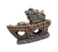TOYANDONA Décoration Aquarium Résine Ornement De Grotte Cachée pour Aquarium Décoration De Bateau Pirate pour Poissons Eau Douce Et Eau Salée