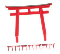 TOYANDONA Décoration d'Aquarium Torii Japonerie Lot de 8 Mini Portes Torii Shinto Ornement Miniature pour Jardin Zen Accessoire de Paysage Figurine Robuste pour Aquarium et Bonsaï