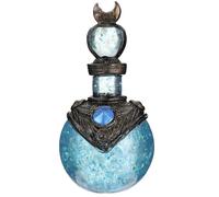 TOYANDONA Décoration de Bouteille Lune en Résine Bleue, Statuette Sirène Lumineuse pour Orner Bureau et Intérieur Voiture, Figurine Décorative Brillante et Délicate, Présent Original