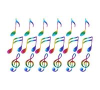 TOYANDONA Décoration de Noël à Suspendre en Forme de clé de Sol, 18 Notes de Musique irisées Arc-en-Ciel, idéale pour Les fêtes de Fin d'année.