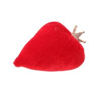 TOYANDONA Décoration de Saint-Valentin de Cœur Rembourré en Velours Rouge Mini Coussin Doux pour Bureau Étagère ou Plateau à Étages Ornement Textile Romantique pour Fête et Présent