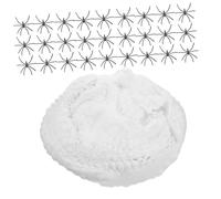 TOYANDONA Décoration Halloween Toile Araignée Lumineuse avec Araignées Artificielles Réalistes Toile Extensible Phosphorescente pour Scènes Effrayantes Intérieur Extérieur