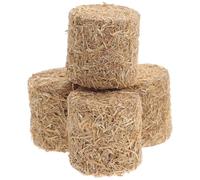 TOYANDONA Décoration Intérieure Rustique 4 Pièces de Fausse Paille en Bois, Décor de Charrette à Foin Miniature pour Table d'automne et Jardins Féeriques