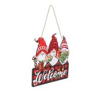 TOYANDONA Décoration Noël Suspendue GNOME sans Visage Panneau Porte Accueil Intérieur pour Fête de Noël Ornement et