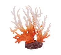 TOYANDONA Décoration Résine Imitation pour Aquarium Ornement Récif Artificiel Orange et Blanc Décorations Poissons Eau Douce et Cachette Sécurisée pour Poissons et Créatures Aquatiques