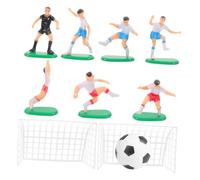 TOYANDONA Décorations de Gâteaux Football Miniature en Pvc, Kit 2 Pièces Terrain et Ballon, Décor Anniversaire Fête Football Garçon, Décorations Cupcakes et Mini Paysage pour Gâteau