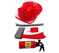 TOYANDONA Déguisement Pompier Garçon Fille Casque et Accessoires Cosplay Éducatif Rôle pour Tout-petits Fête et Jeu Imagination