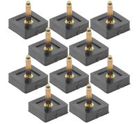 TOYANDONA D'embouts de Talon Carrés Noirs en Pvc 5 Paires Conseils de Réparation Ajustement Sécurisé et Confortable Épais et Fins pour Chaussures à Talons Hauts