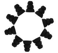 TOYANDONA D'embouts D'écouteurs en Silicone Coussinets Confortables Lot de 5 Paires Noir Taille L à Triple Couche 3,8mm Utilisation Répétée et Prolongée pour Écouteurs Intra-auriculaires