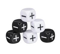 TOYANDONA Dés à Signe Lot de 6 Dés en Plastique pour Garçon et Filles Grand Jouet de Jeu Accessoires de Fête Utilisation Facile en Éducation