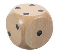 TOYANDONA Dés Bois avec Coins Arrondis pour Jeux De Société Et Enseignement Mathématique Accessoire De Fête Bois Naturel