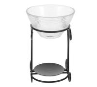 TOYANDONA Diffuseur D'arômes en Fer Bol en Verre, Brûleur à Huile Essentielle pour Bougie, Support Décoratif 1 Pièce, Aromathérapie pour Bureau, Chambre et Salle de Yoga