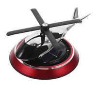 TOYANDONA Diffuseur D'arômes Solaire D'hélicoptère Rouge Chine, Décoration de Tableau de Bord pour Voiture sans Parfum, Ornement Désodorisant Automatique pour Intérieur Automobile,