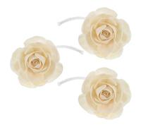 TOYANDONA Diffuseur de Parfum Fleur Réaliste Camélia avec Corde en Coton Beige, Lot de 3 Pièces Décoratif et Facile à Utiliser pour Bureau ou Maison