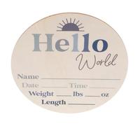 TOYANDONA Disques Étapes De Cercles Bois Pour Naissance Panneau De Naissance Centres De Table Pour Shower Accessoires De Shower Décoration De Table Bois Panneau Fleuri Avec Prénom Bloc Étape