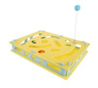 TOYANDONA Distributeur De Croquettes Ludiques pour Chats Jouet Enrichissement Interactif Mangeoire à Alimentation Lente avec Labyrinthe Et Baguette à Croquer