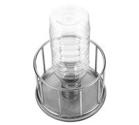 TOYANDONA Distributeur De Nourriture Multifonction Plat De Nourriture De Tortue Reptile Alimentation Animal De Compagnie Terrarium Mangeoire Tortue Bol De Tortue Acier Inoxydable Silver