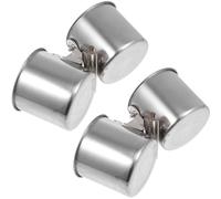 TOYANDONA Distributeur de Nourriture pour Oiseaux Double Gamelle Multifonction avec Clip en Acier Inoxydable 5,5 CM pour Cage, pour Perroquets et Petits Animaux Domestiques