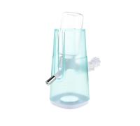 TOYANDONA Distributeur d'eau pour Petits Animaux 120 ML Base Lestée Anti-Fuite, Hauteur Réglable 6,5-12,5 CM, Bouteille Portable pour Hamsters, Lapins et Rongeurs en Plastique Solide Bleu