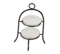 TOYANDONA Dollhouse Cake Stand Metal Dessert Display Shelf Mini Kitchen Accessories for Tiny Food Display