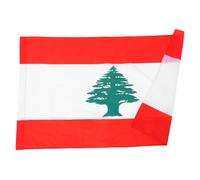 TOYANDONA Drapeau Liban Polyester avec Fourreau pour Poteau Décoration Intérieure et Extérieure pour Événements Fêtes et Processions Symbole de Fierté Libanaise
