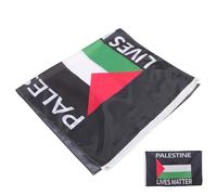 TOYANDONA Drapeau Palestinien Décoratif Polyester Pour Maison Drapeau National Réutilisable Et Facile à Transporter