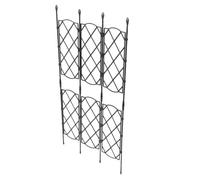 TOYANDONA Échafaudage pour Plantes Grimpantes Support Jardin Extérieur Panneau Décoratif 46,5-90 Cm Acier Noir Treillis Plantes Grimpantes Rosier Vigne Prolifération