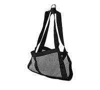 TOYANDONA Écharpe de Pesée Réglable pour Agneau Veau Chien Chevreau Sangle en Nylon Renforcé Anneau Métallique Outil de Pesage pour Animaux -Nés et Petits Animaux 1 Pièce Noir