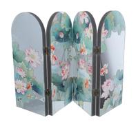 TOYANDONA Écran Miroir Lotus de Table en Acrylique Pliable 4 Panneaux, Décoration de Bureau Peu Encombrante pour Yoga et Chambre