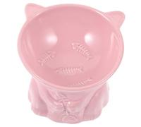 TOYANDONA Écuelle Surélevée Céramique pour Chat Bol Anti-dérapant Incliné pour Eau Et Nourriture Accessoire Pratique pour Éviter Renversements Et Cou De Animal
