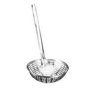 TOYANDONA Écumoire Inox Ergonomique avec Manche Isolant Louche Passoire Perforée Multi-usage pour Friture et Filtration Cuisine Cuillère Égouttoir Moyenne pour Pâtes et Légumes