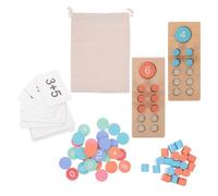 TOYANDONA Éducatif Mathématique Bois Portable pour Garçon Fille Cadre de Calcul Interactif et Solide pour Lapprentissage Précoce des Additions et Soustractions Maison ou Classe