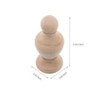 TOYANDONA Embout de Balustre en Bois Massif Chapeau de Colonne Décoratif Sphérique 6X14 CM Finition Artisanale Non Peint Embout de Poteau d'Escalier Rustique pour Rambarde et Tringle à