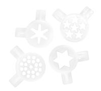 TOYANDONA Embouts de Façonnage pour Sorbetière 4 Pcs - Buses Décoratives Hexagone, Flocon, Forêt, Petites Nouilles - Accessoire pour Machine à Glace, Pièces de Rechange pour Fabrication
