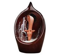 TOYANDONA Encensoir à Reflux en Céramique Motif Girafe Buvant de l'eau, Brûleur de Parfum Domestique pour Cônes, Décoration Intérieure Élégante, Censeur Anti-refoulement, Maison et Bureau