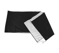 TOYANDONA Enrouleur De Couverture De Piscine Noire 490x96cm pour Piscine Enterrée Sol Protection Solaire Résistante Imperméable Cordon De Serrage Nappe Extérieure Anti-poussière Et Intempéries