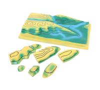 TOYANDONA Enseigner Les Modèles Topographiques Outil De Démonstration De Relief Apprentissage Géographique pour Les Étudiants Modèle De Ligne De Contours Carte Terrain PVC