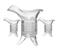 TOYANDONA Ensemble 3 Pièces Verre à Vin Rétro 2 X Tasses Impériales 10 Ml Carafon 120 Ml en Verre Transparent pour Boissons Alcoolisées, Maison, Fête et Restauration, Accessoire Liqueur