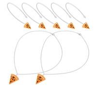 TOYANDONA Ensemble Colliers à Pendentif Pizza Sept Pièces, Breloques Décoratives en Alliage Robuste, Colliers D'amitié pour Femmes, Accessoires Festifs et Présents pour Soirées Entre Amis