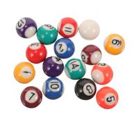 TOYANDONA Ensemble de 16 Mini Boules de Billard 25mm en Résine Boules de Billard pour Garçon et Filles Compactes et Lisses Jeu Intérieur et Loisirs Sportifs