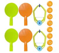 TOYANDONA Ensemble de 2 Jeux de Tennis de Table Portables, Jeu de -Pong Suspendu pour Enfants avec Raquette et balles, kit de démarrage réglable pour l'extérieur et l'intérieur