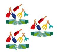 TOYANDONA Ensemble De 3 Outils De Jardinage pour Enfants Outils De Jardinage Outil De Désherbage Râteau en Métal Fourche À Creuser pour Le Jardinage Outils De Creusement De Jardin