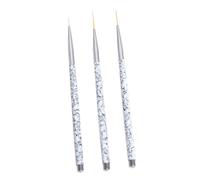 TOYANDONA Ensemble de 3 Pinceaux pour Nail Art en Nylon, Manches Marbrés 11/15/20 Mm, Outils Précis pour Ongles, Brosses à Ongles Professionnelles, Accessoires Manucure pour Décoration