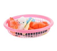 TOYANDONA Ensemble de Jouets de Découpe de Fruits de Mer 9 Pièces, Éducatif Précoce en Plastique Sûr, Couleurs Vives, Simulation Crabe et Poisson, pour Maison de Jeu et Développement