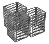 TOYANDONA Ensemble de Jouets Militaires en Plastique 12 Pièces 4 Panneaux de Clôture Militaire Gris Foncé Accessoires de Scène Statique pour Construction de Champ de Bataille de